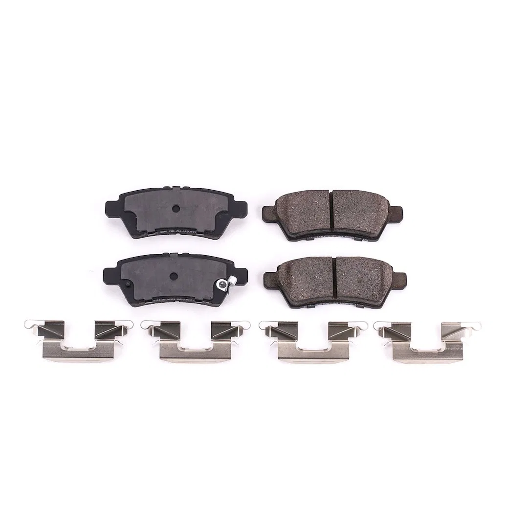 17-1101 – POWERSTOP Brake Pad, FMSI Number D1101 Ceramic Brake Pads Set Of 4 With Premium Stainless Steel Hardware
